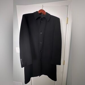 Chaps Men's Black Trench Overcoat